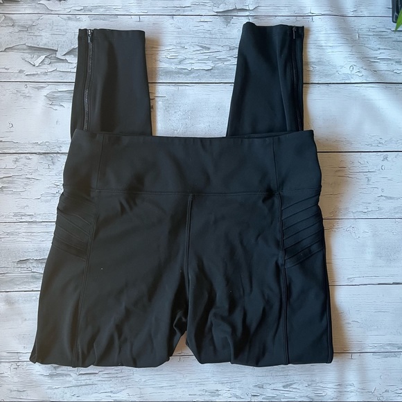 Athleta Delancey Moto Tight Black High Rise Leggings Size XL Tall - Picture 5 of 11
